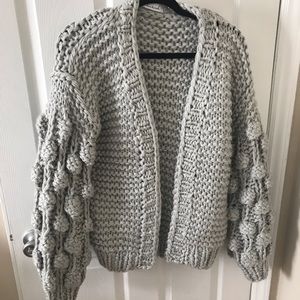 Brand new grey knit sweater